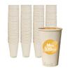 100% Compostable Disposable Coffee Cups [16oz 320 Pack] Paper Cups Made from Bamboo, Eco-Friendly, Biodegradable Premium Party Cups, Natural Unbleached by Earth's Natural Alternative view 1