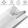 50-Pack White Cloth-Like Disposable Napkins - Linen Feel Dinner Napkins with Flatware Pocket for Weddings, Parties & Holidays view 3
