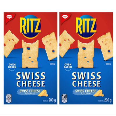 Christie RITZ SWISS CHEESE Flavoured Crackers, 200g/7.1oz., 2-Pack {Imported from Canada}