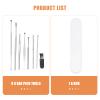 1set Stainless Steel Ear Cleaning Tools Ear Picks Rotation for Removal Portable Plastic Box Included for Family and Travel Use view 2