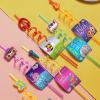 24 Music Drinking Straws for Kids Tik Tok Rockstar Rock N Roll Birthday Party Supplies Favors with 2 PCS Cleaning Brushes view 2