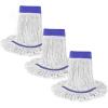 Loop End Commercial String Mop Head, String Cotton mop Heads, 6 Inch Headband, Mop Head Replacement for Home, Highly Absorbent,Industrial and Commercial Use (3-White) view 1