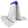 Loop End Commercial String Mop Head, String Cotton mop Heads, 6 Inch Headband, Mop Head Replacement for Home, Highly Absorbent,Industrial and Commercial Use (3-White) view 2