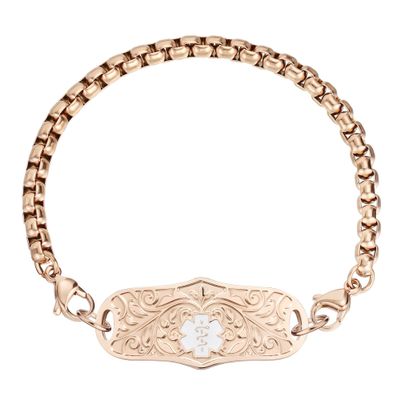 BURISSKY Custom Medical Alert Bracelets for Women with Free Engraving,Personalized Emergency ID Identification Diabetic Bracelet Medical Jewelry