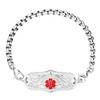 BURISSKY Custom Medical Alert Bracelets for Women with Free Engraving,Personalized Emergency ID Identification Bracelet Medical Diabetic Bracelet for Women Medical Jewelry,6.0 to 9.0 Inches view 1