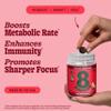 8Greens Supergreens Gummies | Super Greens Powder Superfood Gummy for Metabolism, Immunity & Focus, Digestive Health Enzymes, Organic: Chlorella, Spirulina, Aloe Vera, Apple Flavor, 50 Count view 2