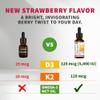 (2 Pack) Organic Vitamin D3 K2 Drops 5000 IU with MCT Oil Omega 3 - Maximum Strength Liquid D3 with No Fillers, Non-GMO for Faster Absorption, Immune Support (Strawberry, 2 Fl Oz) view 2