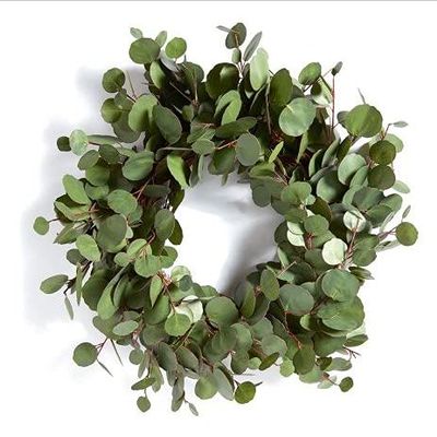 24 inch Artificial Indoor Eucalyptus Wreath