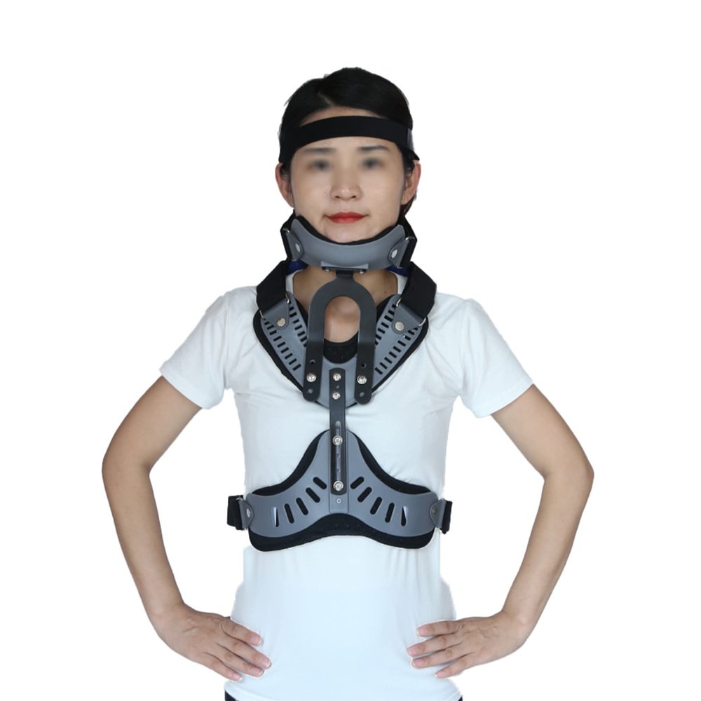 WILLQ Neck Support Cervical Thoracic Corrector Adjustable Head Neck Chest Thoracic Brace Fracture Fixation Cervical Vertebra Rehabilitation Support Fracture Fixation Rehabilitation