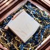 2LB Crinkle Paper Filler, Shredded Paper for Gift Baskets for Gift Box, Wrapping & Basket Filling for Christmas, Halloween Decorations (Blue & Gold) view 3