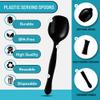 8.5" Black Plastic Serving Spoons for Buffet, Bulk 12 Count, Heavy Duty Disposable Spoon, Large Plastic Serving Utensils for Catering Supplies, Events, Party, Weddings & More  C&S Event Supply Co. view 2