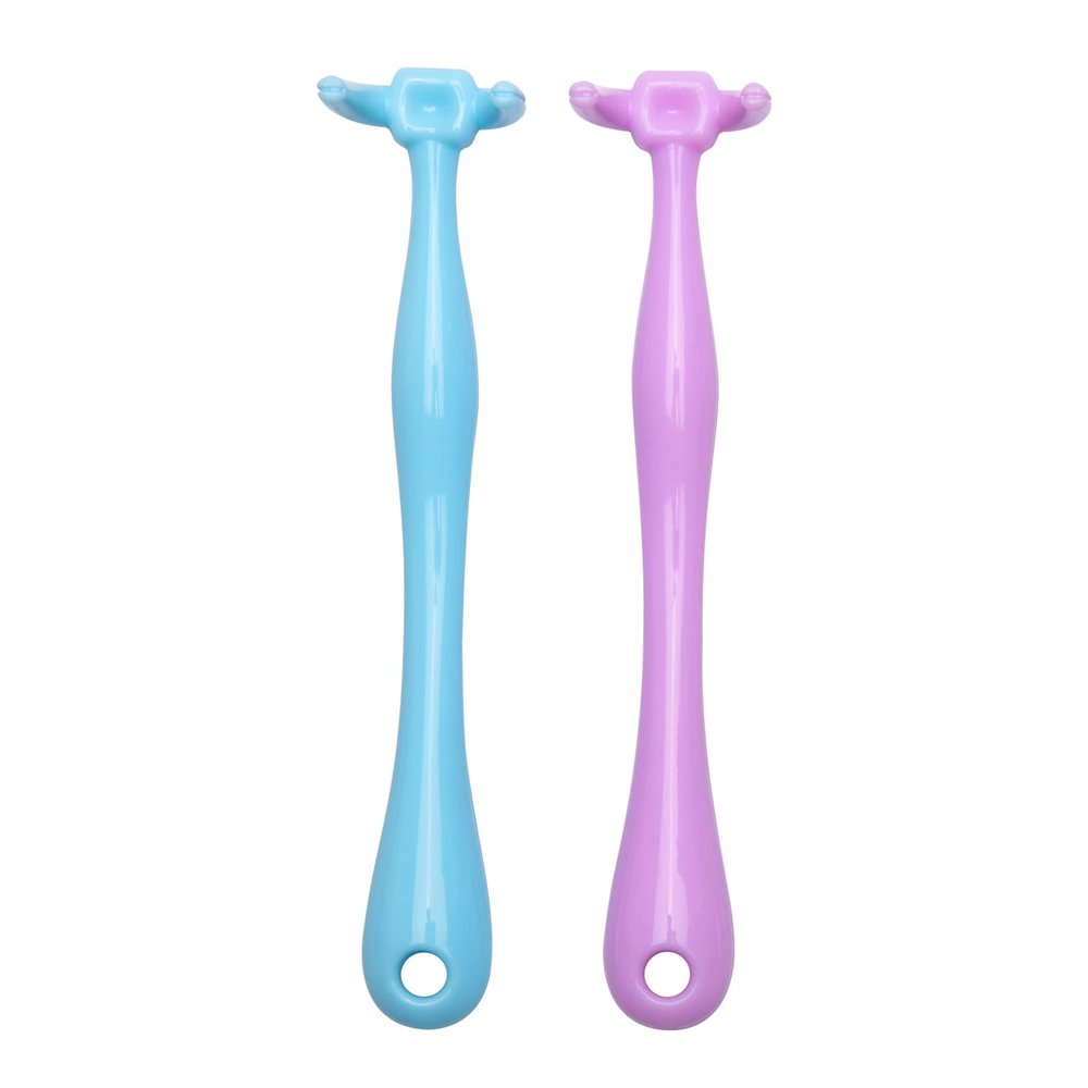 YaPoola Design NO-Waste Dental Floss Handle for Adults and Kids Teeth Cleaning Reusable Flosser 2 Counts