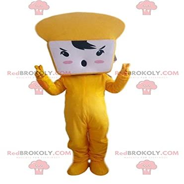 SPOTSOUND Sliced bread REDBROKOLY Mascot. Bakery REDBROKOLY Mascot. Giant toast