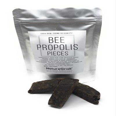 100% Raw Pure Bee Propolis Pieces - 100% Raw, Cosmetic Quality, Big Propolis Chunks - Net Weight: 1.76oz/50g