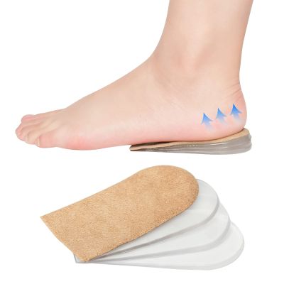 JUMPOW Heel Lifts for Leg Length Discrepancy, 4 Layers, Adjustable Orthopedic Shoe Heel Lift, Height Increase Insole, Heel Spurs, Achilles Tendonitis, Heel Pain, Heel Cushion Inserts for Women & Men
