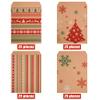 100 Pieces Christmas Kraft Treat Bags Holiday Goody Buffet Paper Bags for Xmas Party Supplies,4 Styles view 2