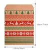 100 Pieces Christmas Kraft Treat Bags Holiday Goody Buffet Paper Bags for Xmas Party Supplies,4 Styles view 3