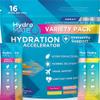 HydroMATE Electrolytes Powder Packets Low Carb Hydration Accelerator Drink Mix Party Relief Plus Vitamin C Variety Pack 16 Sticks view 1