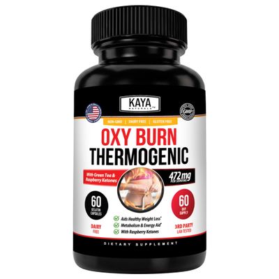 Kaya Naturals Oxy Burn Thermogenic Green Tea & Raspberry Ketones - 60 Count