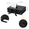Zonon Black Marbling Valentine Day Luxury Gift Box with Lid and Ribbon 9 x 7 x 3'' Gift Bag with Greeting Card Tissue Paper for Valentine Day Decoration Wedding Birthday Party Favor Present Supplies view 3