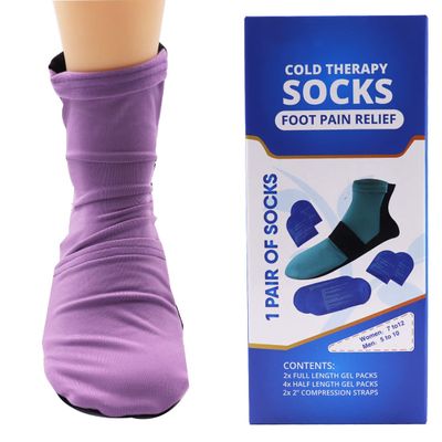 Cold Therapy Stocks Reusable Gel Frozen Stockings Slippers for Feet Heels Injures Swellin Chemotherapy Pain Relief for Ankle