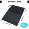 6-Piece Satin Wig Bags - Silk Packaging with Drawstring for Hair (Black) view 2