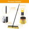 KeFanta 18 Inches Push Broom Outdoor- Heavy Duty Broom with 63" Long Handle for Deck Driveway Garage Yard Patio Warehouse Concrete Floor Cleaning view 3