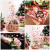NUOBESTY Christmas Cellophane Wrap Mil Transparent Cellophane Santa Claus Design 3000x40cm Ideal Arts Crafts Party Supplies view 4
