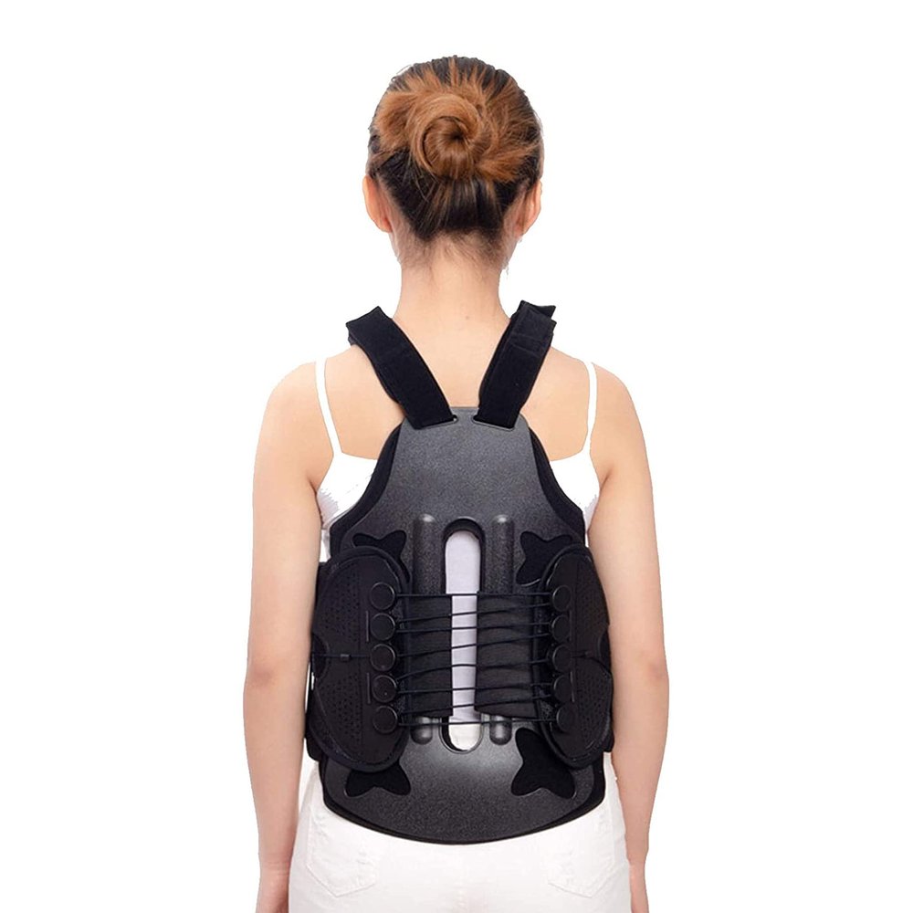 Thoracolumbar Fixed Spinal Brace Thoracic and Lumbar Spine Fixed Brace for Fixed Support Scoliosis Posture Adjuster Men Women Lumbar Spine Orthosis Lumbar Spine Orthosis,Large