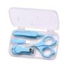 Hacent 4-in-1 Baby Grooming Kit with Safety Baby Nail Clippers, Nail File, Nail Scissors & Tweezers, Beauty Care Suits for Girls and Boys, Newborn, Toddler & Infant (Blue) view 1