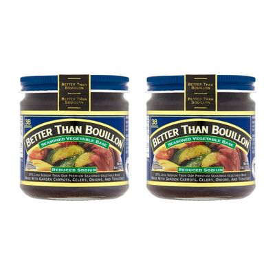 Better Than Bouillon All Natural Reduced Sodium Vegetable Base, Made with Seasoned Vegetables, Makes 9.5 Quarts of Broth, 38 Servings 8 Ounce (Pack of 2)
