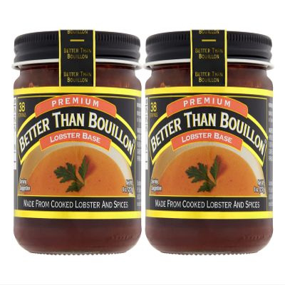 Better Than Bouillon Lobster Base, Made from Select Cooked Lobster & Spices, Makes 9.5 Quarts of Broth, 38 Servings, 8-Ounce Jar (Pack of 2)