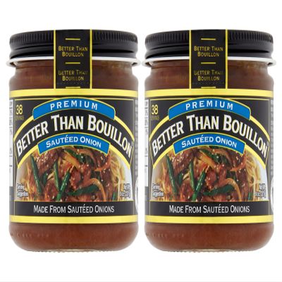 Better Than Bouillon Premium Sauteed Onion Base, Made from Sauteed Onions, Blendable Base for Added Flavor, 38 Servings Per Jar (8 Ounce (Pack of 2))