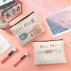2 Pieces Diabetic Supplies All My Diabetes Funny Organizer Travel Bag Canvas Bag Diabetic Emergency Canvas Bag Toiletry Make up Zipper Pouch Case for Women Grandma Grandpa Mom Dad Christmas Presents view 3