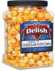 Gourmet Cheddar Cheese Popcorn by It's Delish, 6 Oz Jumbo-Sized Reusable Container (Jar)  Festive Caramel Corn Air Popped Sweet and Crunchy Glazed Carmel Corn Snack, Movie Night, Parties, Events - Gluten Free, Vegan, Kosher view 1