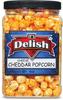 Gourmet Cheddar Cheese Popcorn by It's Delish, 6 Oz Jumbo-Sized Reusable Container (Jar)  Festive Caramel Corn Air Popped Sweet and Crunchy Glazed Carmel Corn Snack, Movie Night, Parties, Events - Gluten Free, Vegan, Kosher view 3