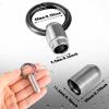 2 Pcs Titanium Keychain Pill Holder Mini Pill Case with Keychain Portable Pills Containers Waterproof Medication Holder for Men Women Outdoor Camping Travel view 2