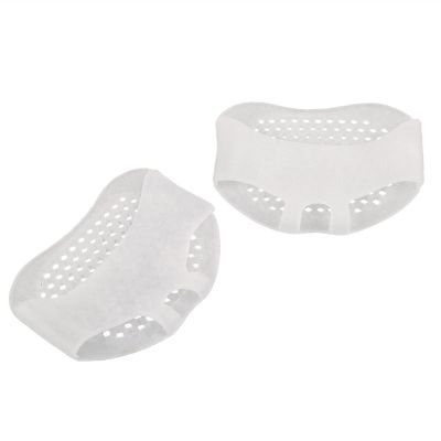 1Pair Non-Slip Silicone Foot Pads Forefoot Insole Shoes High Heel Soft Insert Non-Slip Feet Protection Ladies Pain Relief White