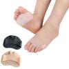 1Pair Non-Slip Silicone Foot Pads Forefoot Insole Shoes High Heel Soft Insert Non-Slip Feet Protection Ladies Pain Relief White view 2