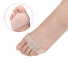1Pair Non-Slip Silicone Foot Pads Forefoot Insole Shoes High Heel Soft Insert Non-Slip Feet Protection Ladies Pain Relief White view 4