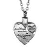 FCZDQ Your Wings were Ready but My Heart was Not Stainless Steel Cremation Jewelry Urn Necklace for Ashes Sister view 1
