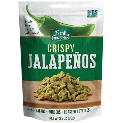 Fresh Gourmet Lightly Salted Crispy Jalapeno, 3.5 Ounce -- 12 per case.