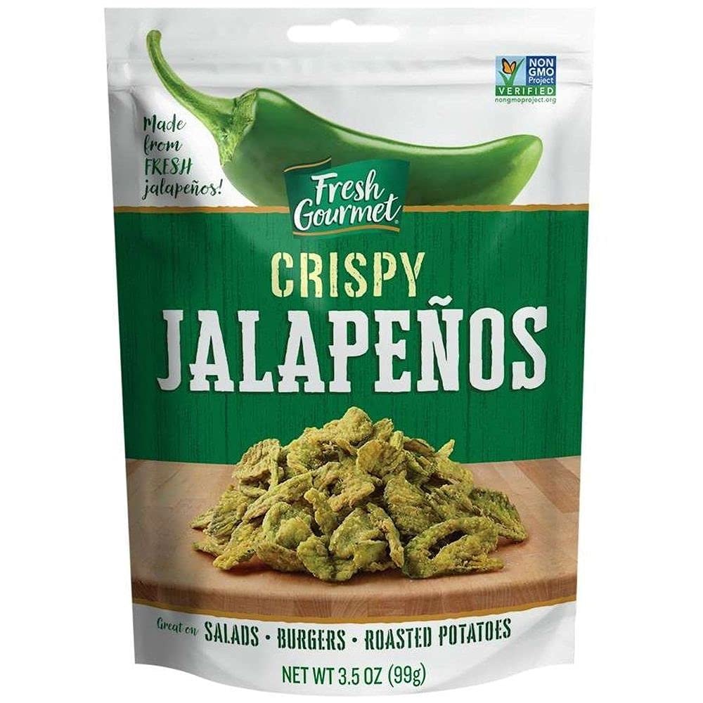 Fresh Gourmet Lightly Salted Crispy Jalapeno, 3.5 Ounce -- 12 per case.