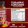 8 in 1 Turmeric Curcumin + Apple Cider Vinegar Capsules, 3 Month Supply with Ashwagandha, Ginger, Garlic Bulb, 95% Standardized Curcuminoids, Joint & Absorption Support view 2