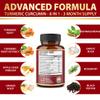 8 in 1 Turmeric Curcumin + Apple Cider Vinegar Capsules, 3 Month Supply with Ashwagandha, Ginger, Garlic Bulb, 95% Standardized Curcuminoids, Joint & Absorption Support view 4