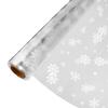 Christmas Cellophane Wrap Roll| 3 Mil Thickness Snowflake Wrap Cellophane Cello Rolls for Christmas Baskets Flowers Wrapping (3000x86cm) view 1