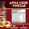 Zolotus 7 in 1 Apple Cider Vinegar Capsules, 3 Month Supply with Ceylon Cinnamon, Ginger Root, Turmeric, Elderberry for Supports Digestion, Immune, 90 Capsules view 2