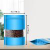 100 Pieces Resealable Mylar Bags, Stand Up Smell Proof Bags with Matte Window, Zipper Lock Foil Pouch Packaging (Blue, 4 X 6 Inch) view 2