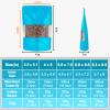 100 Pieces Resealable Mylar Bags, Stand Up Smell Proof Bags with Matte Window, Zipper Lock Foil Pouch Packaging (Blue, 4 X 6 Inch) view 3