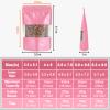 100 Pieces Resealable Mylar Bags, Stand Up Smell Proof Bags with Matte Window, Zipper Lock Foil Pouch Packaging (Pink, 3.5 X 5.1 Inch) view 2